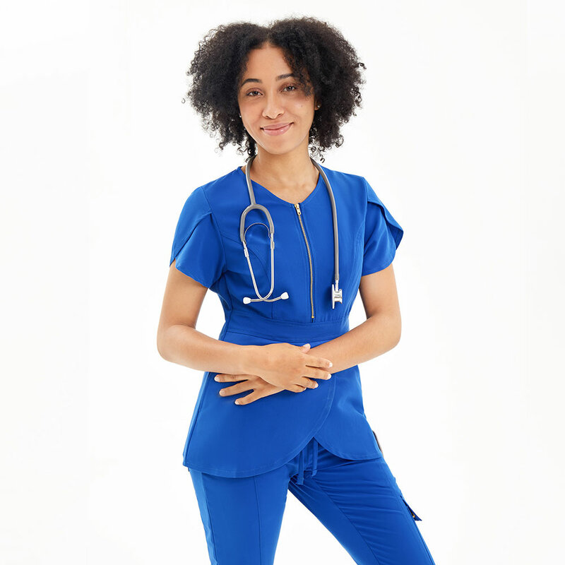 Uniforms World-Conjunto de ropa de trabajo Universal para mujer, Top elástico súper suave y pantalones de Yoga para correr, ropa de enfermera