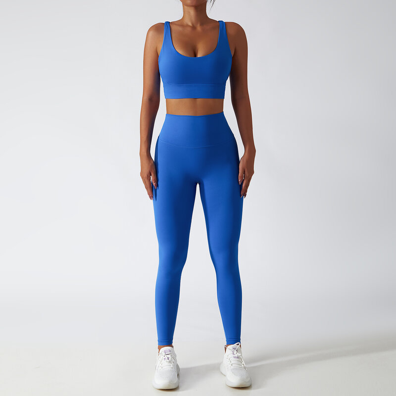 Nahtlose Yoga Set 2 Stück Workout Outfits für Frauen Sport-Bh Hohe Taille Leggings Sets Fitness Gym Push Up Kleidung sportswear