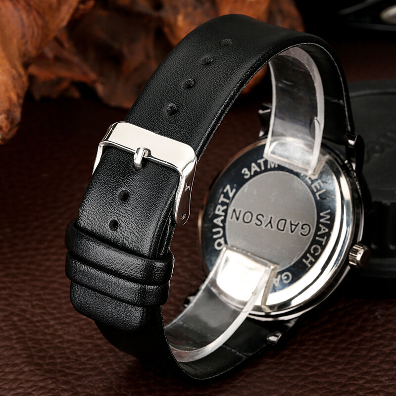 Conjunto de relojes de pulsera para Hombre, cronógrafo de cuarzo, tocadiscos, creativo, regalo de novio