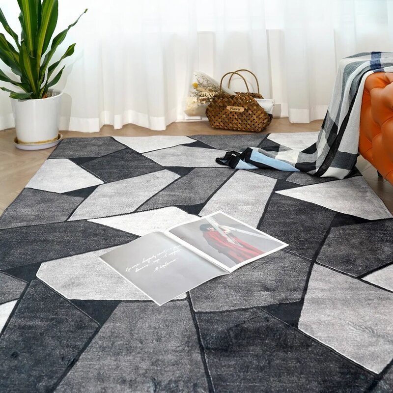 Karpet untuk Dekorasi Ruang Tamu Dapat Dicuci Karpet Lantai Lounge Karpet Area Besar Karpet Kamar Tidur Modern Tikar Dekor Ruang Tamu Rumah