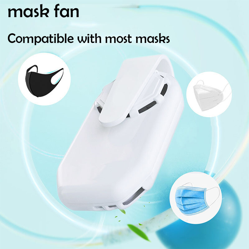 Xiaomi-ventilador portátil para mascarilla, Enfriador de aire de escape Personal, silencioso, USB, Mini refrigeración eléctrica de verano