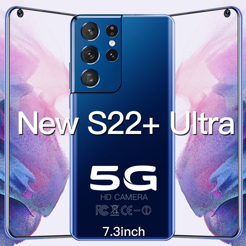 새로운 S22 울트라 스마트폰, 2022 인치, 16GB + 7.3 GB, 512 mAh, 48mp, 5G, 네트워크 잠금 해제, 휴대폰, 핸드폰, 6800