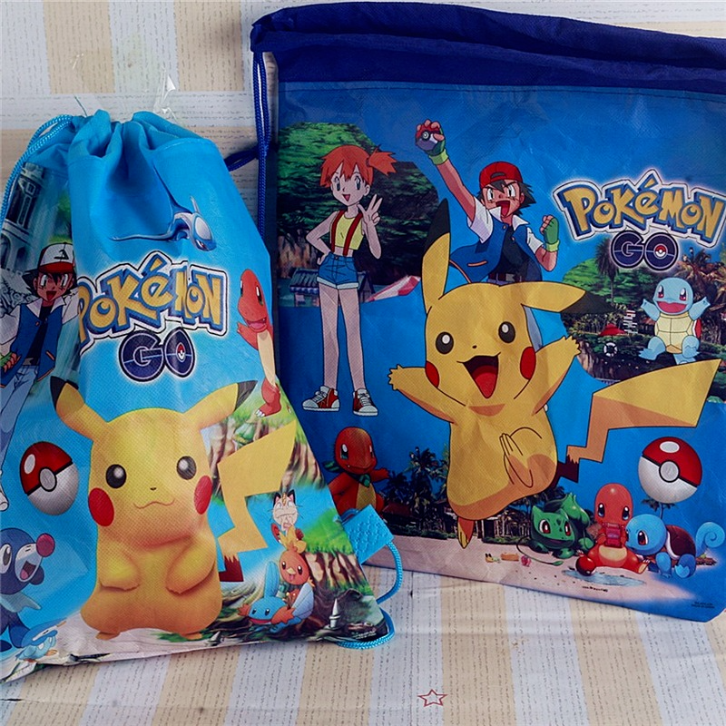Pokemon cordão bolso saco de armazenamento brinquedo de pelúcia anime figura pikachu bonito modelo casual xxx meninos e meninas crianças presentes festa