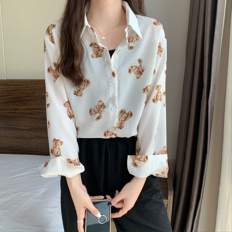 Женская рубашка с длинным рукавом, осенняя белая Повседневная модная рубашка в Корейском стиле, 2022