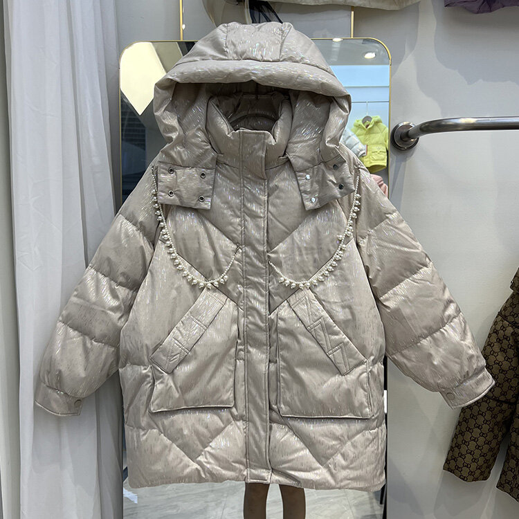 화이트 오리털 캐주얼 다운 재킷 및 코트 여성용, 신제품, 가을 겨울