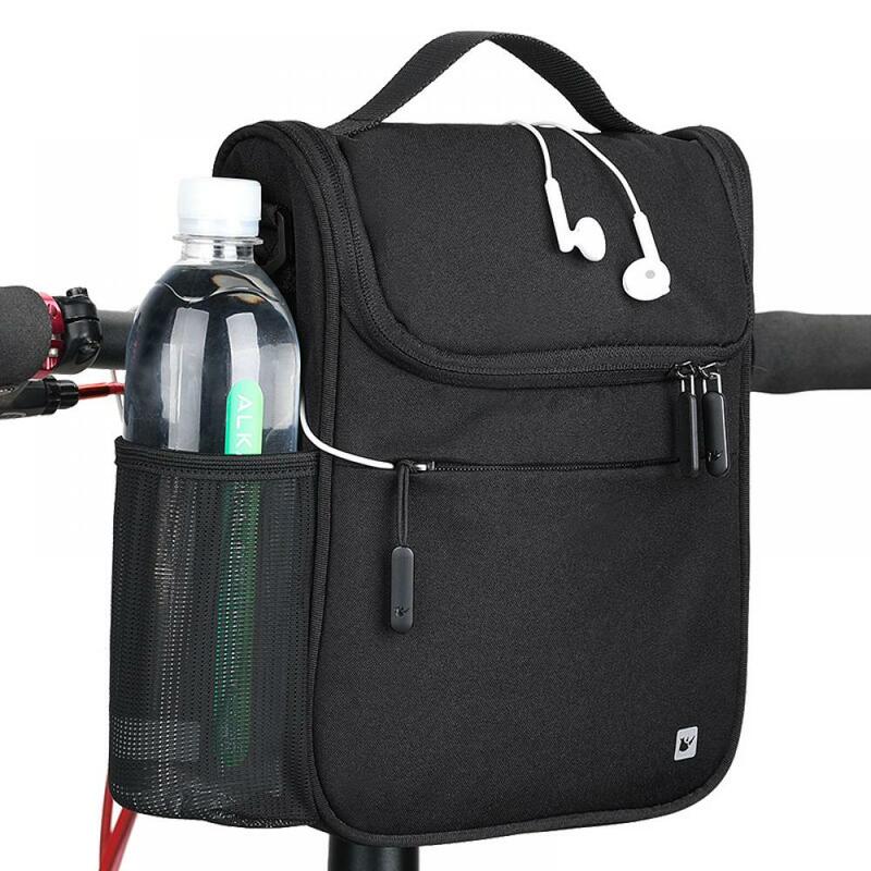 Rhinowalk-bolsa para manillar de bicicleta, bolsa para marco de tubo frontal, resistente al agua, de poliéster, 5L