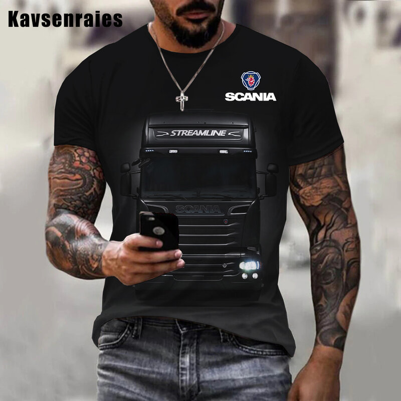 2022 hohe Qualität Schwere Lkw 3D Druck T-shirt Männer Frauen Mode Lässig Kurzarm Traktor Lkw T Shirt Streetwear Tops