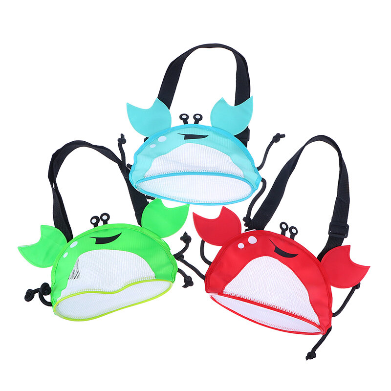 Children's Beach Bag Toy Bag Big Crab Outdoor Shell Color Mesh Shell Bag Beach Toy Storage Backpack