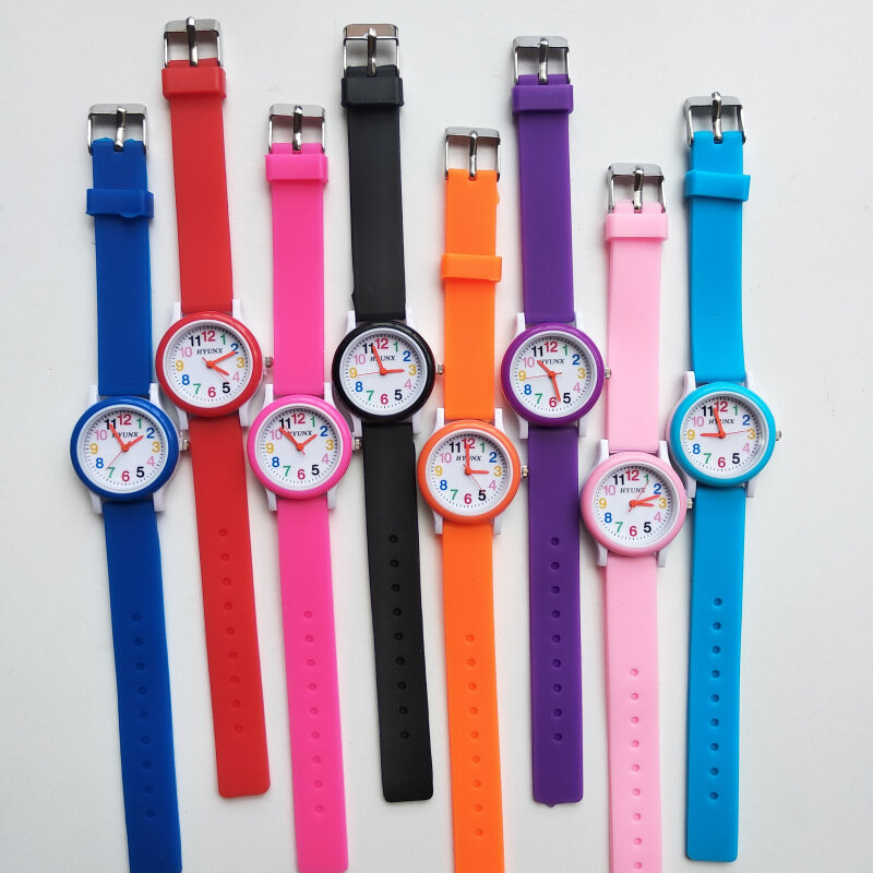 ファッション子供キッド学生時計シリコーン子クォーツ腕時計キッズデジタル腕時計ボーイズガールズベビーギフト