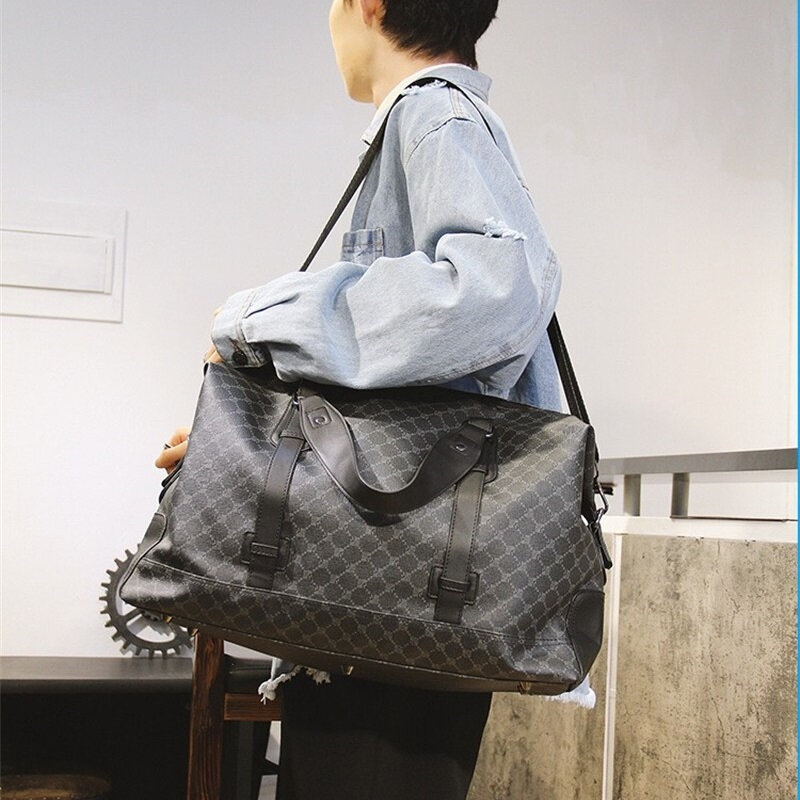 New Large-capacity Men Women's PU Leather Travel Bags Luxury Brand Unisex Travel Shoulder Messenger Bags Designer Handbags Bags