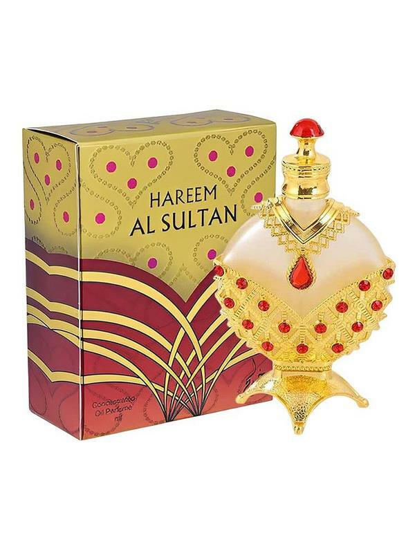 Hareem Al Sultan Dispenser parfum Arabes De Mujer emas, botol minyak esensial kaca antik, Dispenser parfum botol kaca