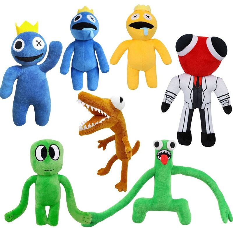 Ro-blox-peluches de arcoíris para niños, juguete de felpa de 30cm, muñeco de personaje de juego de dibujos animados, monstruo azul Kawaii, juguetes de animales de peluche suaves para fanáticos de los niños