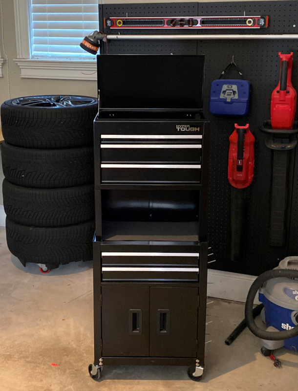 Hyper resistente 20 "armário de ferramentas de oficina de rolamento de 5 gavetas combinação garagem metal ferramentas organizadores de armazenamento peito