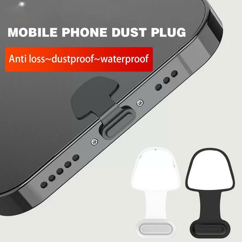 1pc Telefone Móvel Porta De Carregamento Anti-poeira Plug Usb Tipo C Port Protector Lossproof Dustplugs Para H8b8
