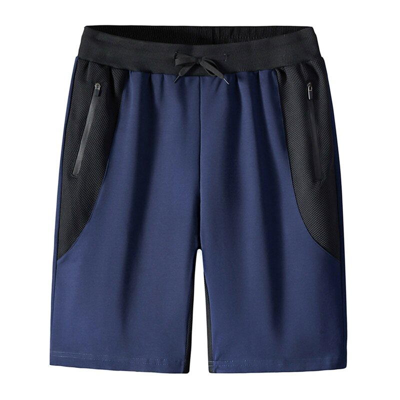Шорты мужские с завязкой на молнии, винтажные повседневные штаны в стиле пэчворк, летние свободные эластичные быстросохнущие наряды