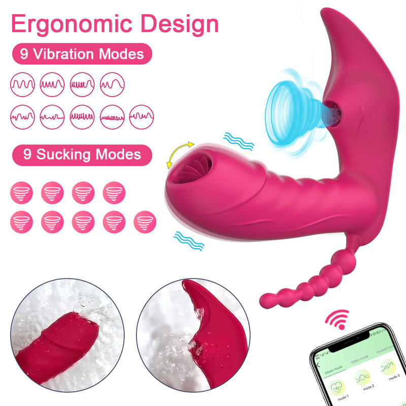 Vakuum Sex Spielzeug Bluetooths Dildo Vibrator Weibliche für Frauen Drahtlose APP Fernbedienung Vibrierende Höschen Spielzeug für Paar Erwachsene 18