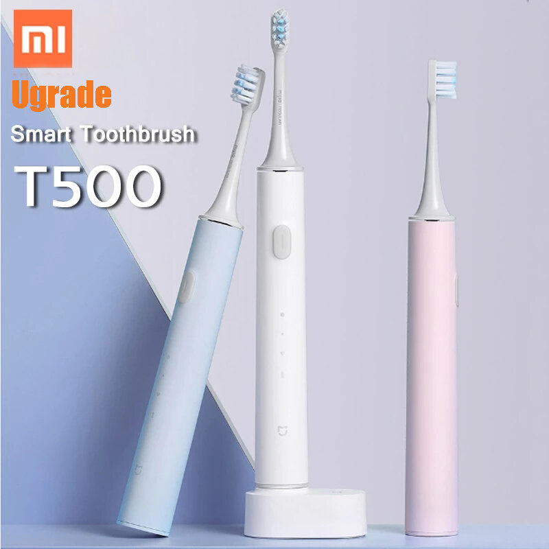 Xiaomi mijia sonic escova de dentes elétrica mi t500 escova de dentes recarregável à prova dwireless água vibrador sem fio higiene oral cleaner
