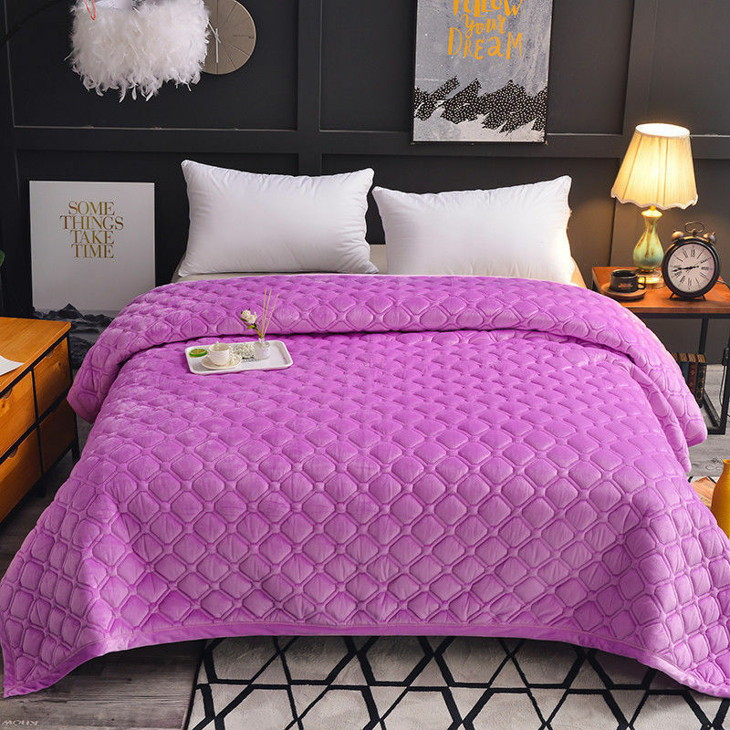Soft Warm Coral Fleece Blanket Winter Sheet Bedspread Sofa Throw 230cm 6 Size Light Thin Mechanical Wash Crystal Fleece Blankets