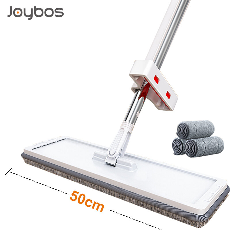Squeeze Mop 50CM Flat Floor Household Cleaning Plus Large Head No Hand Wash Dry Wet Mop Magic Pool Brush Cleaning Garden Hotel