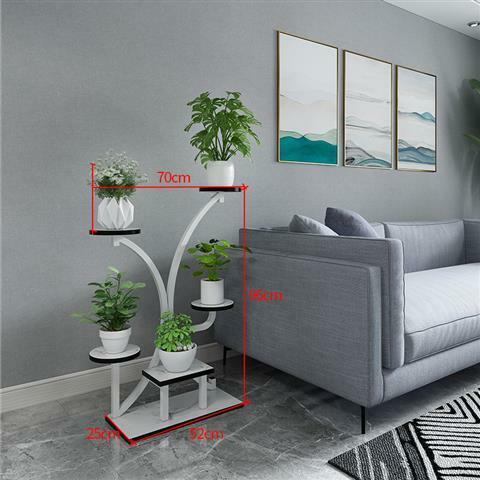 Soporte de flores para sala de estar, base de rábano verde de interior simple con rueda, estante multicapa, luz de hierro nórdico, suculenta de lujo