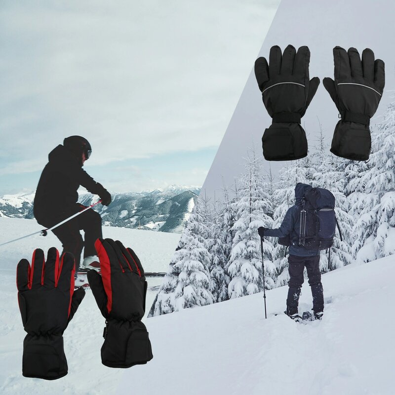 Winter Heating Gloves Cotton Electric Heated Gloves Thermal Heating Hand Warmer Battery Recharge Cycling Skiing Hiking Outdoor