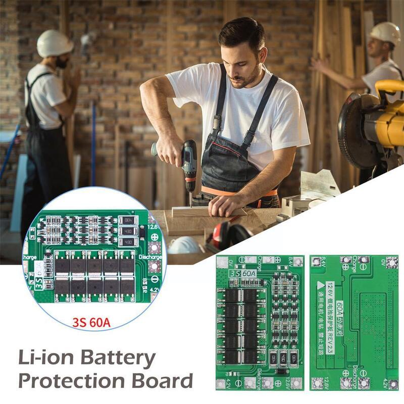 Tishric 3s 4s 40/60a Li-ion Lithium Battery Charger Board 18650 Bms For Drill Motor Enhance/balanced 12.6/14.8/1 X9y0