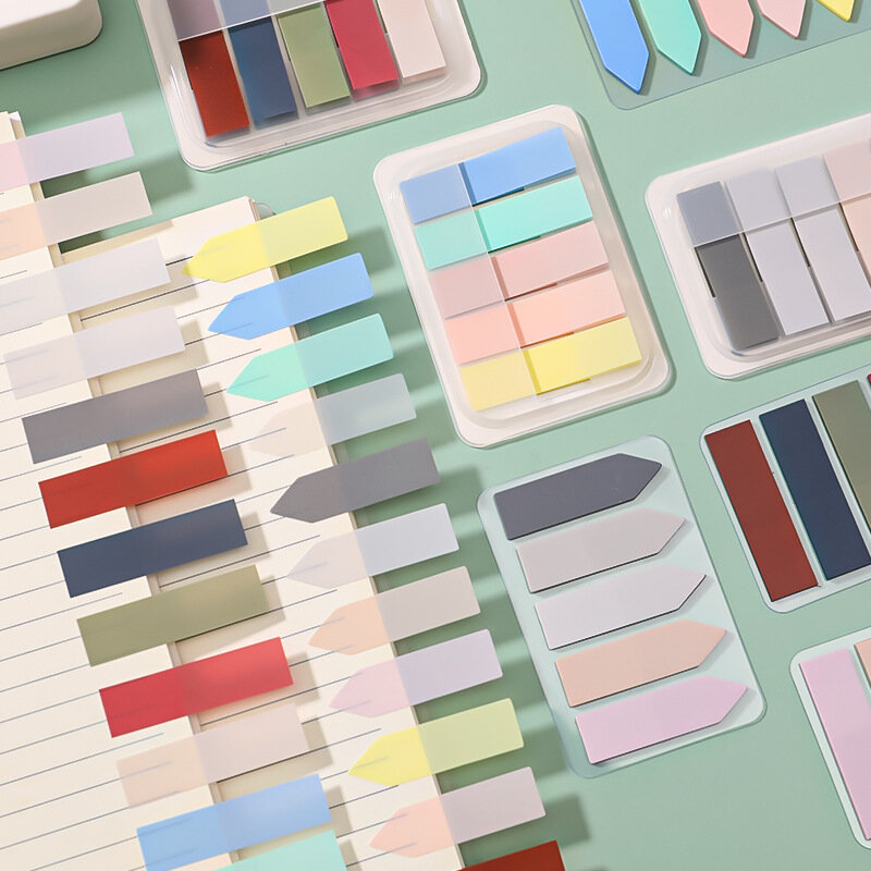 Morandi Farbe Index Aufkleber 100 sheets Nette Haftnotizen Einfache Hinweis Papier Selbst-Adhesive Memo Papier Büro Schule Liefert