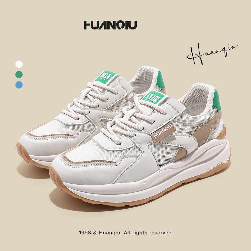HUANQIU Sneakers 2022 New Mesh Breathable In Summer Women's Versatile Sports And Leisure Running Shoes Lightweight Jogging Shoes