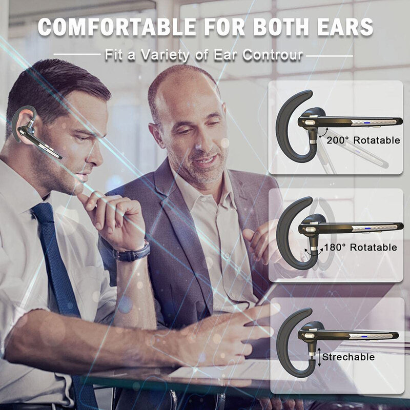 Auriculares inalámbricos con Bluetooth 2022, cascos manos libres con reducción de ruido y micrófono para todos los teléfonos inteligentes, novedad de 5,0