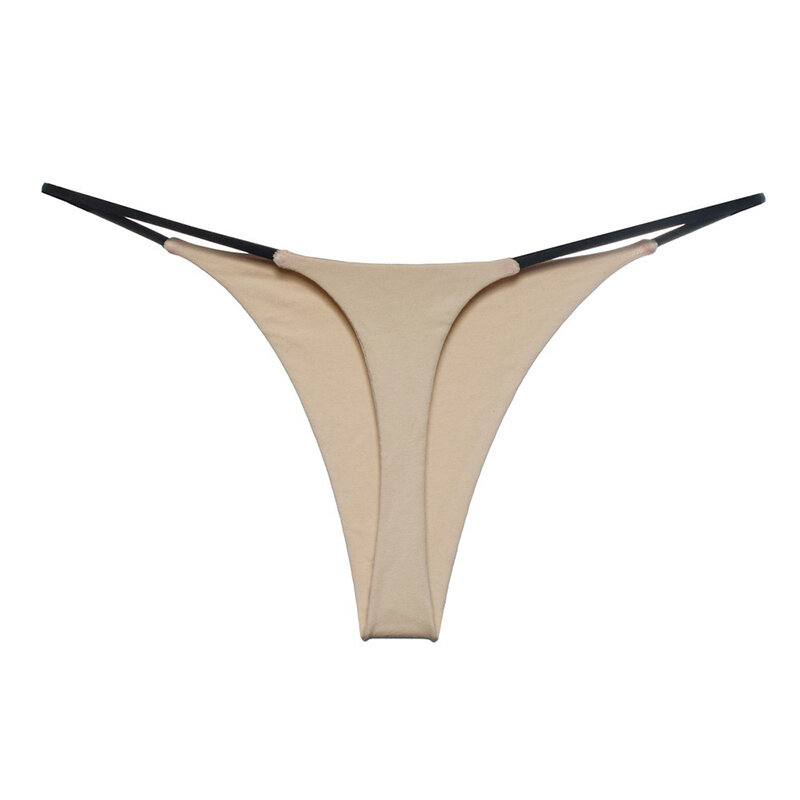 G-string Panties Cotton Women Underwear Sexy Panties Female Underpants Thong Solid Color Pantys Lingerie S-XXL Low-Rise Design