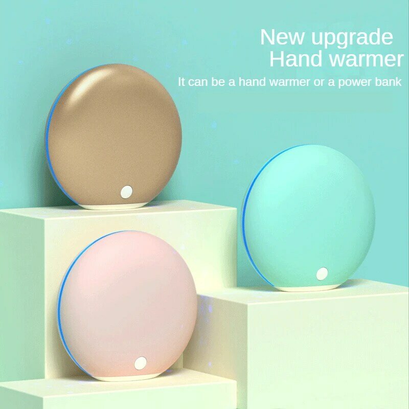 Hand Warmer Portable Mini Handheld 2 In 1 USB Rechargeable Hand Warmer 40000ma Pocket Power Bank Reusable Winter Electric Heater