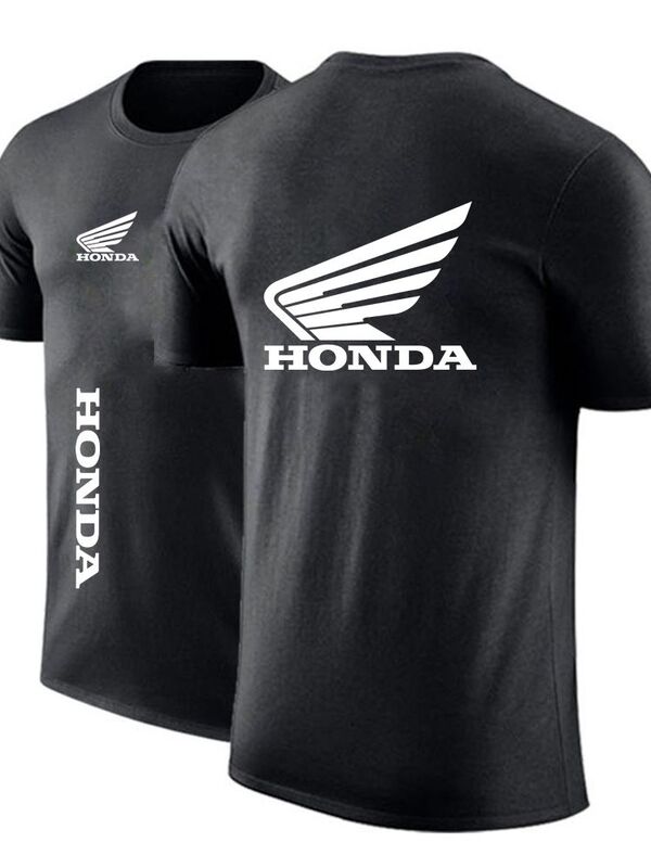 Футболка мужская с логотипом мотоцикла Honda, Повседневная модная брендовая тенниска с 3d Цифровым принтом в стиле Харадзюку, брендовая майка ...