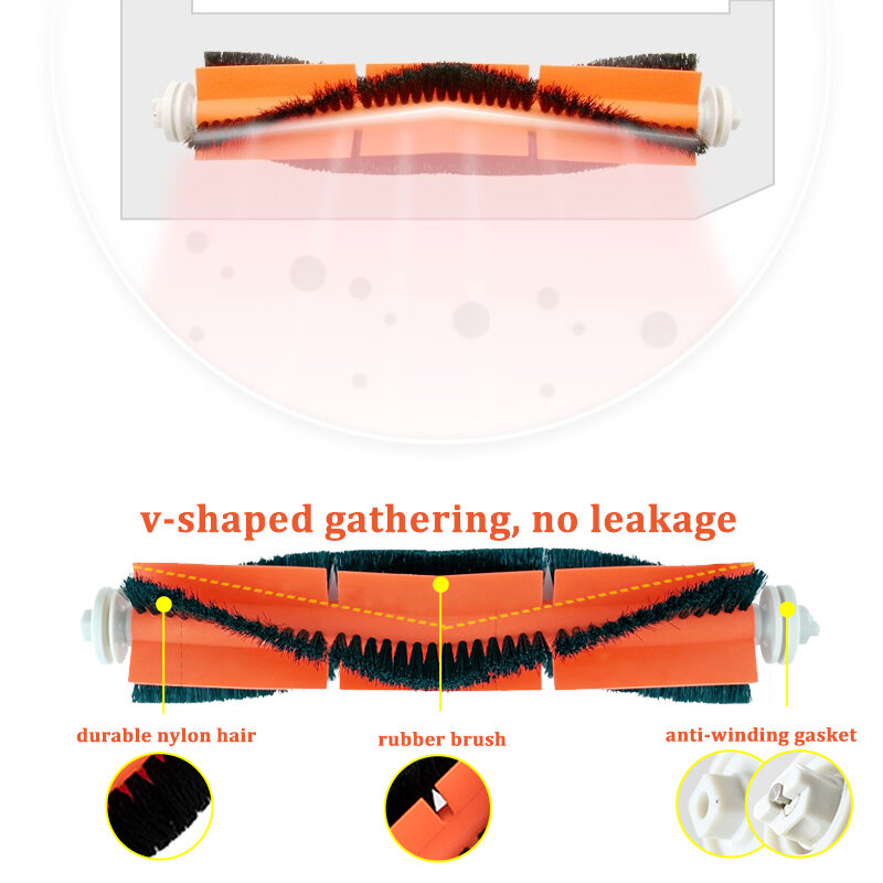 Kit de pièces de rechange filtre Hepa pour aspirateur Robot Xiaomi Mijia 1c 2c/Dreame F9/Mi, accessoires pour brosse à rouleau