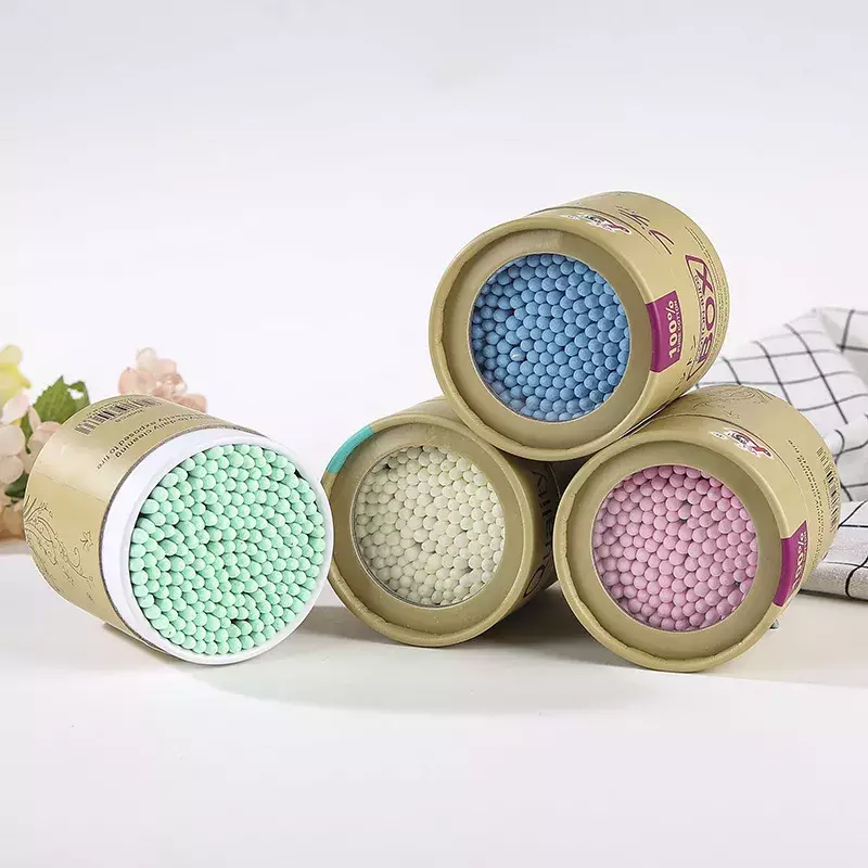 100/200 pçs/caixa bambu bebê cotonete de algodão varas de madeira macio botões de algodão limpeza de tampões de orelhas ete ete pampons saúde beleza