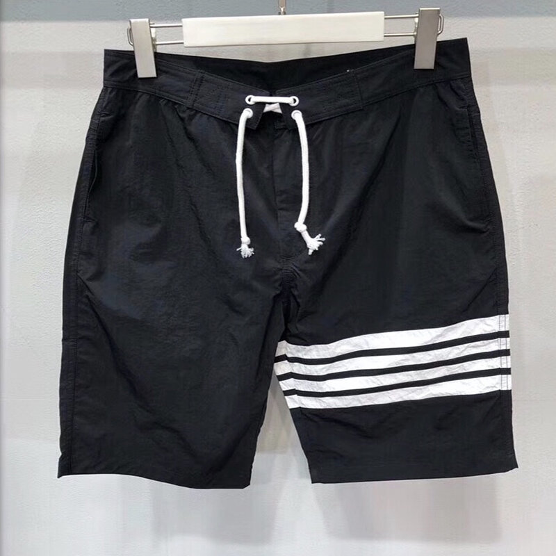 TB THOM Couple Breathable Beach Pants Summer Striped Casual Five Points Quick Dry Pants High Quality Shorts Luxury Trend Shorts