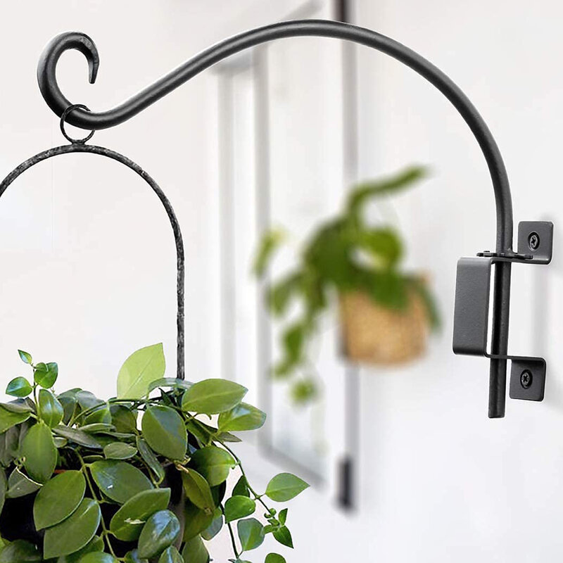 Hand-Forged Plant Hook Heavy Duty Plant Hanger Hook More Convenient Use And Designed With Rotary Fixation For Wall Plant Hooks