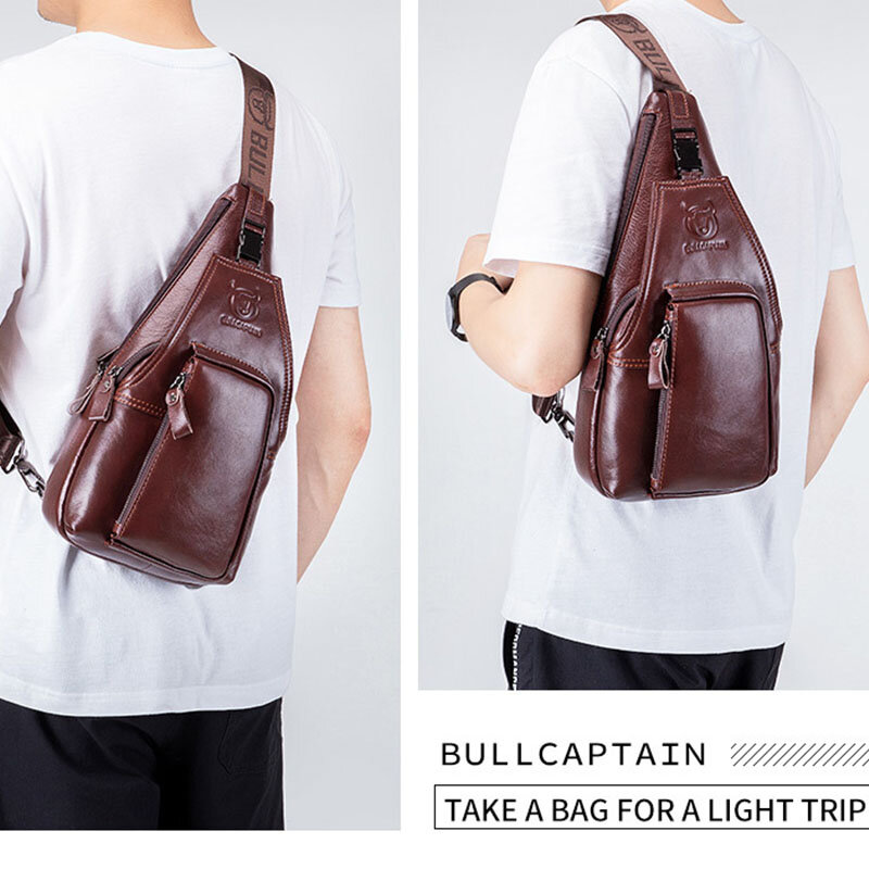 Men's multi-storey Shoulder Bag durable Cross body  Sling Chest Bags Fashion Travel Crossbody Pack Messenger Pack For Male Women