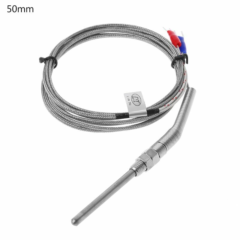 2m K Typ Thermo Sonde 50mm/100mm/150mm/200mm Edelstahl Thermoelement 0-400 ℃ temperatur Sensor Dropshipping
