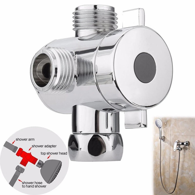 Chuveiro desviadores conector wc bidé separador de água torneira divisor válvula de três vias desviador de água em forma de t adaptador