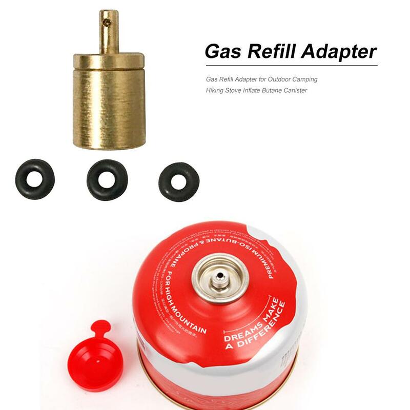 Gas Refill Adapter für Herd Outdoor Wandern Camping Herd Adapter Brenner Gas Zylinder Tank Zubehör Aufblasen Butan