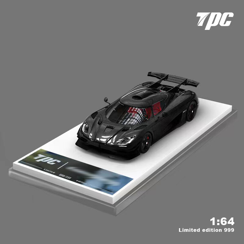 Pressa TPC 1:64 un cappuccio in fibra di carbonio aperto Diecast Diorama Model Collection giocattoli Carros in miniatura