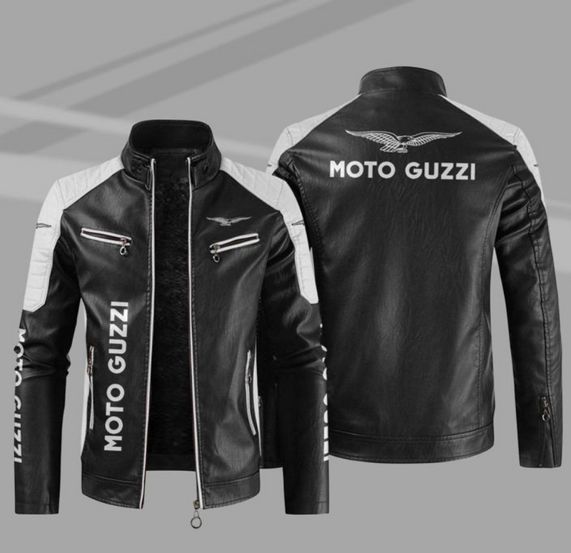 Moto GUZZI Mens PU giacche con cappuccio cappotti Moto Biker giacca in ecopelle uomo giacche invernali classiche vestiti
