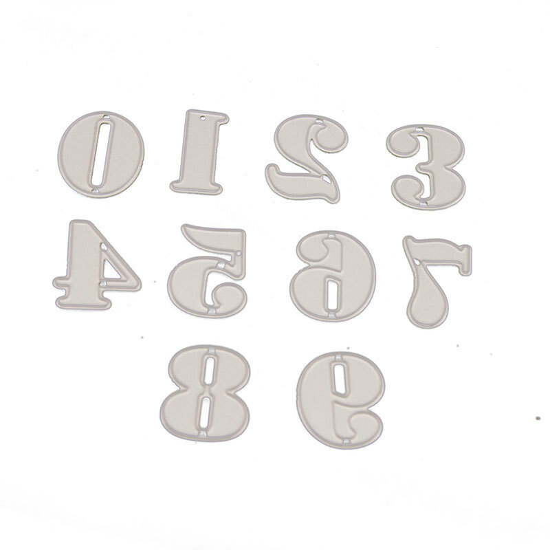 จำนวนโลหะที่ตัดลายกระดาษ Stencils สำหรับ DIY Scrapbooking ตกแต่งลายนูน DIY กระดาษการ์ด