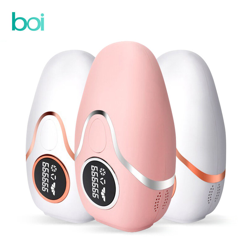 Boi Home-máquina de depilación láser LED portátil para mujeres, depiladora IPL de alta energía con punto de congelación, 999.999 Flashes, indolora para el cuerpo