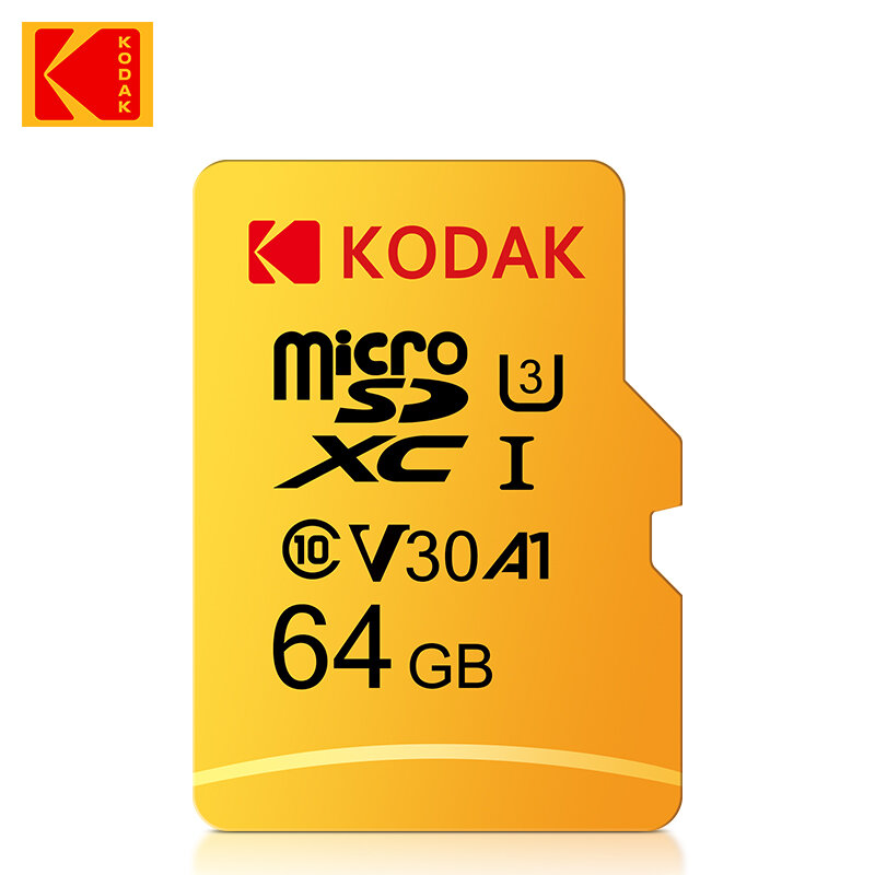 Kodak – carte mémoire Micro SD TF, classe 10, 16 go, 32 go, 64 go, 100% go, 128 go, Smartphone, caméra gopro, 256 Original