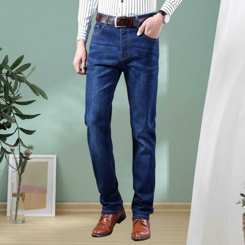 Pantalones vaqueros rectos para hombre, Jeans de primavera, verano y primavera