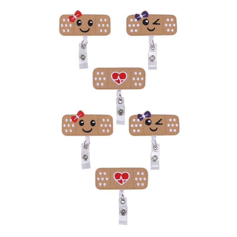 Verpleegkundige Badge Reel Houder-6 Pack-Rn Badge - Band Aid Badge Reel - Perfect Verpleegkundige Geschenken Voor vrouwen