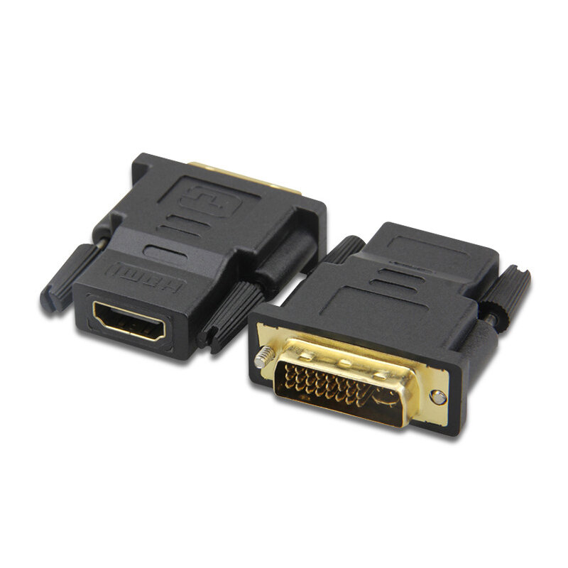 Adaptateur de convertisseur DVI 24 + 5 mâle vers HDMI femelle Compatible 1080P, 10-50 pièces