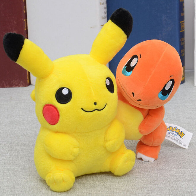 Pokemon Cute Pikachu peluche bambola Anime Kawaii Squirtle Charmander Bulbasaur peluche Cartoon bambini compleanno regalo di natale