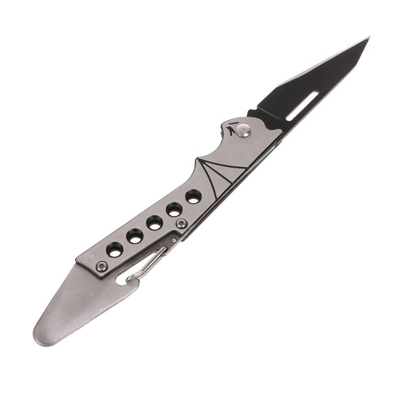Cuchillo de injerto plegable para jardín, cortador de plántulas, herramienta de corte de inoculación con hoja de acero inoxidable con llavero